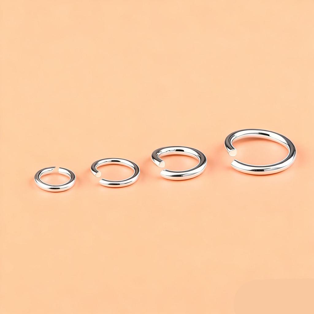 S925 Sterling Silver Jump Rings: Open, Closed, Round Connectors for DIY Jewelry and Bracelet Making