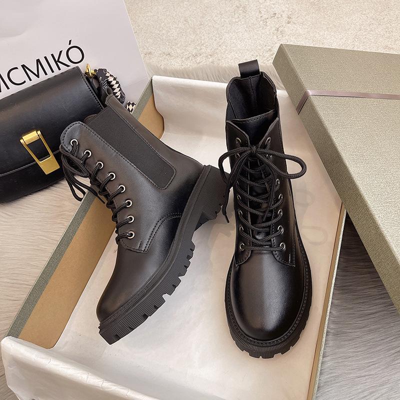Martin Boots Women's Ins Trendy British Style Platform 2021 New Autumn Thin Short Boots Handsome Locomotive Single Boots