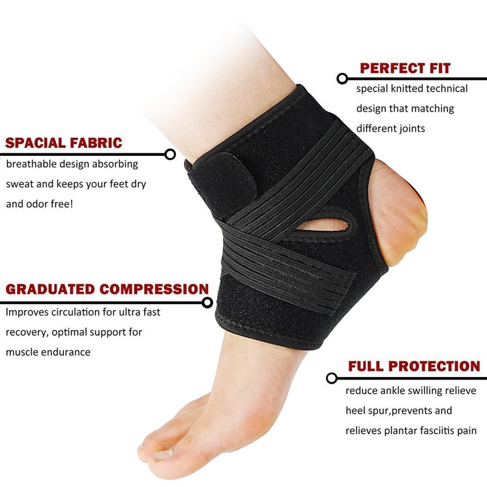 1Pc Ankle Brace For Women Men Adjustable Support For Sprain Relief Plantar Fasciitis Compression Sleeve