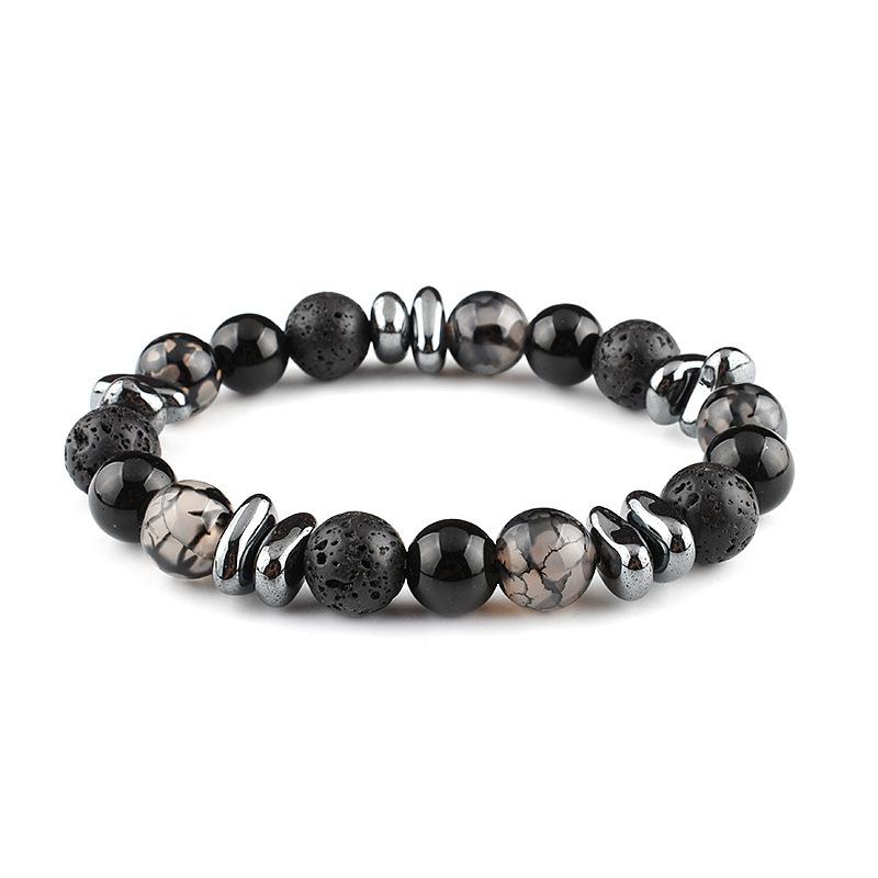 1Pcs Male irregular stone bracelet, striped agate necklace,  accessory, vintage bracelet