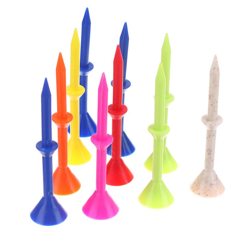 10 Stück 83 mm Golf Nagel Ball Tee Weinglas mit Stütze Kunststoff Golf Reduziert Reibung Seitenspin Tee für Golfübungen