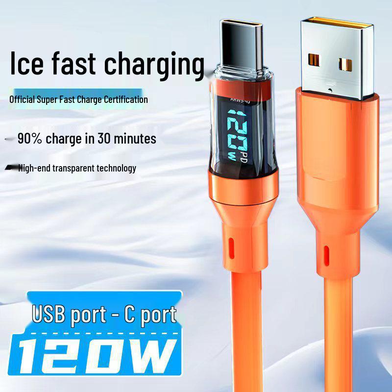 120W Type-C Fast Charging Cable for Apple, Huawei, Vivo, Oppo, Xiaomi, Honor