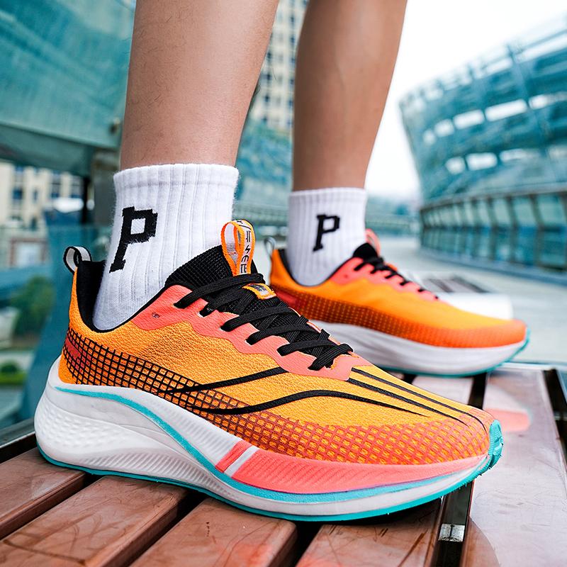 Carbon Plate Marathon Men Sports Running Shoes Air Cushion Lightweight  Women Athletic Jogging Sneakers Tenis masculino Footwear