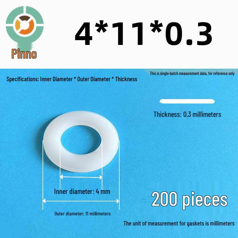 Thickened Nylon Plastic Flat Washer: Hard Plastic Gasket M2-M16