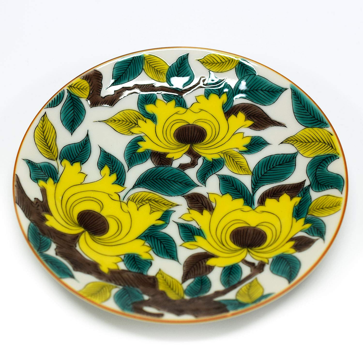 

Waza no Kura: Stylish Kutani Ware Plate with Peony Design, Made in Japan, Perfect as a Birthday Gift