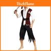 Elegante Disfraz de Pirata para Hombre con Impresionante Cinturón y Barba para Fiestas de Halloween