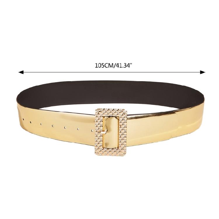 Female Belt Gold Color Glitter Waist Belt Decorative Belts for Womens Jeans