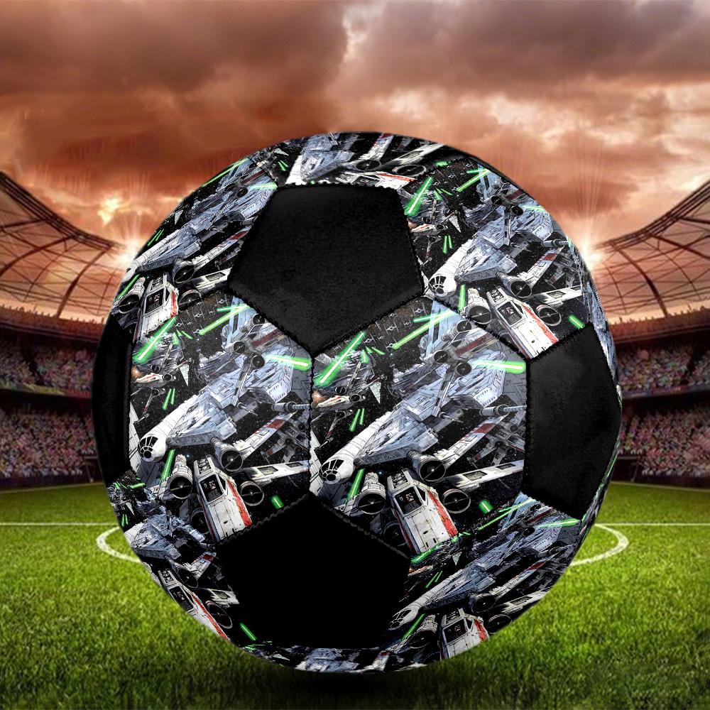 Millennium Falcon Indoor Soccer Ball Colorful All Ages Size 5 Machine Stitched PVC Competition Ready Durable High-Bounce