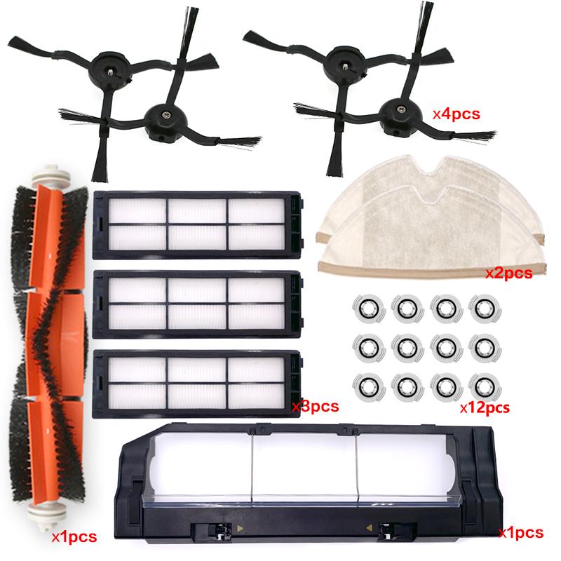 

Совместимо для Xiaomi Roborock S5 S6 S60 S50 S55 T6 T4 T61 Mijia S1 Xiaowa E25 E35 Пылесос Основная Боковая Щетка Фильтр Швабра