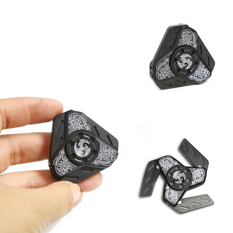 EDC Stainless Steel Open Armor Spinning Top Stress Reliever Toys Office Stress Relief Toys Office Desk Toys For Adult Gift