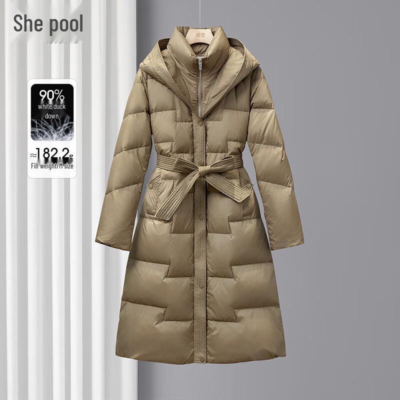 Women s Winter Hooded Mid-Length Down Jacket M