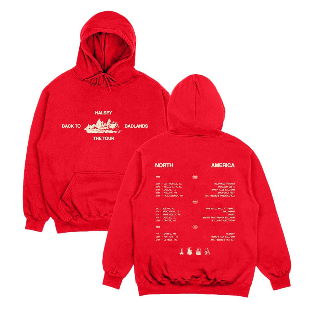 Halsey Hoodies Halsey Back To Badlands The Tour Streetwear Harajuku Hip Hop Pullover Top Popular Music Sweatshirt Fan Gift Hoody