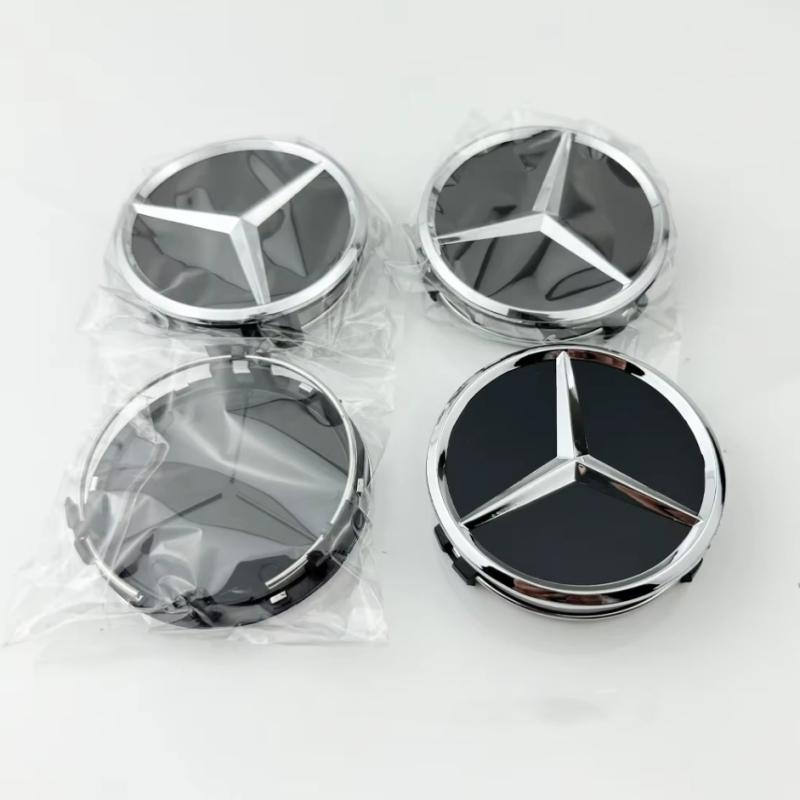 4Pcs 75mm Car Wheel Center Hub Caps Covers for Mercedes Benz A B C S Class AMG GLA CLA GLC W176 W221 W222 W204 W205 Accessories JQ1
