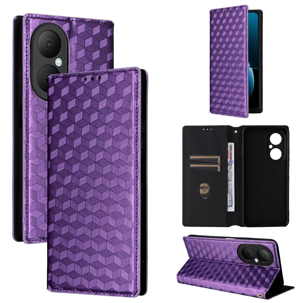 Flip Cover für Huawei Enjoy 80 4G PU-Leder Ganzkörperschutz Mit [RFID-Blockierung] Stoßfest Langlebig Retro Handyhülle