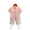 Boys Hanbok Tang Suit Summer Short-sleeved Kids Education Clothing Cotton Silk Set Baby Chinese Style Tide Breathable Casual Outfit