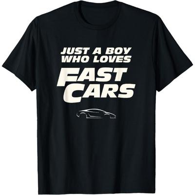 Schnelles Auto Nur Ein Junge, Der Schnelle Autos Liebt Lustiges Geschenk T-Shirt2