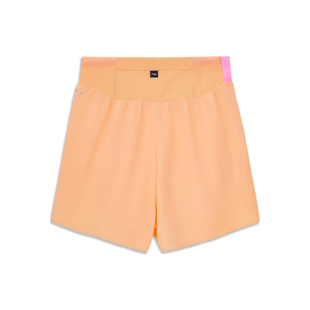 Li-Ning Running Series Solid Color Logo Mid-Waist Sports Shorts Women Bottoms Candy-Orange AKSU004-3