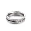 Kalen Women's Titanium Steel Diamond Rings - Single/Double Row, Simple Inlaid Design