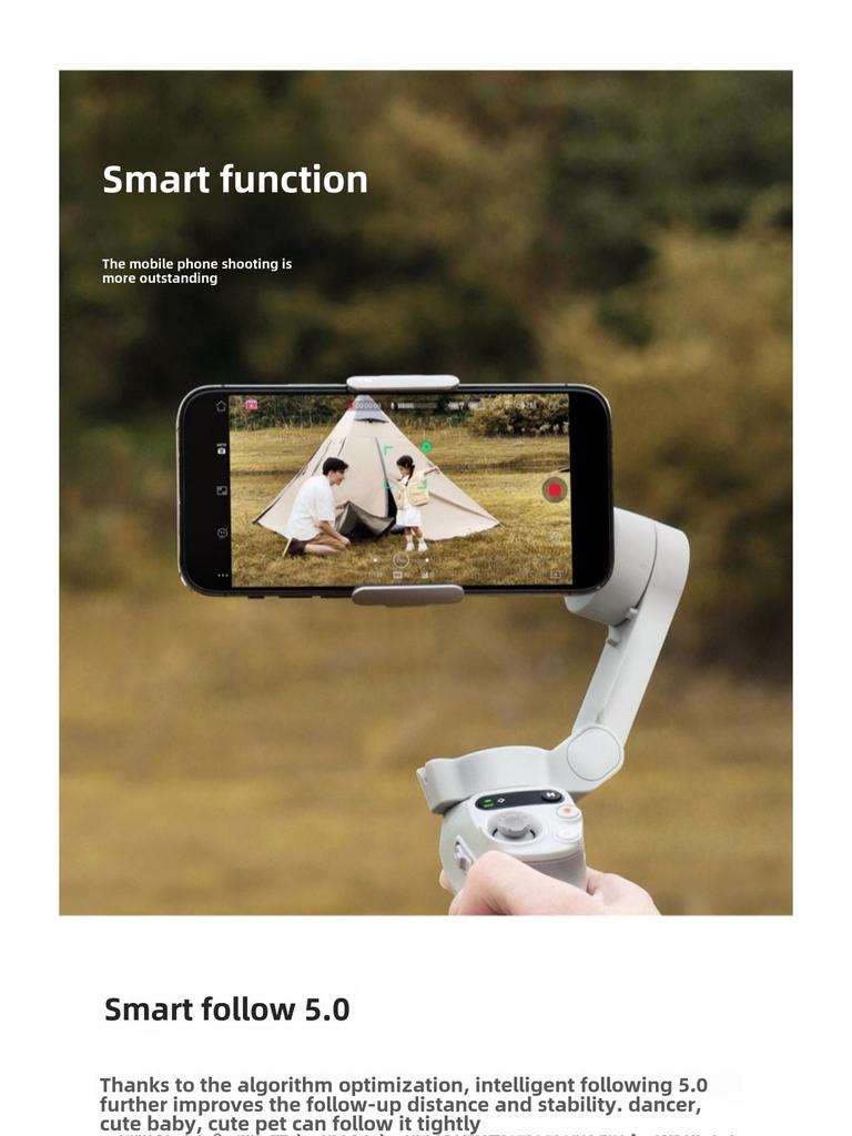 DJI Osmo Mobile SE Handheld-Gimbal: Tragbarer, faltbarer Selfie-Stabilisator mit Verwacklungsschutz