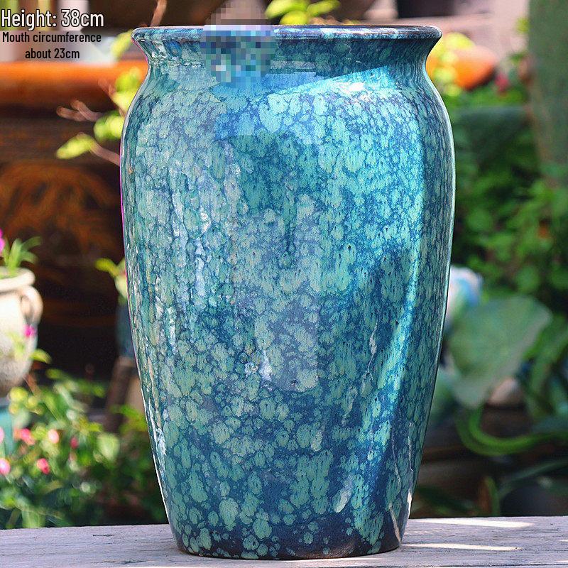 Large Handmade Ceramic Pottery Planter for Courtyard Landscaping - Ideal for Tall Orchids and Bougainvillea