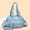 Stylish PU Leather Handbag for Women – Vintage Design with Braided Detail and Multiple Pockets, Perfect for Daily Use