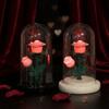 Romantic Eternal Rose Lamp Luminous with Lampshade LED Flower Light Simple Creative Rose Flower Night Light Mothers Day