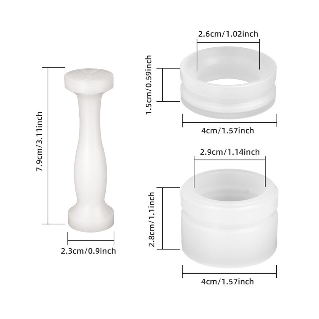 Coffee Capsule Refill Kit Double End Coffee Powder Press Hammer with Coffee Capsule Refill Holder Lid for Coffee Making Tools