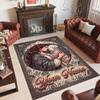 Valentine Love Theme Crystal Velvet Rug Personalized Custom Name Text Soft Floor Mat Home Decor