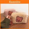 Teddy Plush Bear Makeup Bag With Large Capacity For Travel And Storage