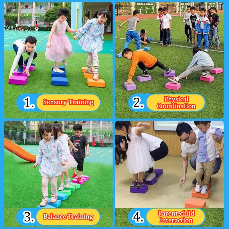 Montessori Balance Stone Sensory Toys Parish Sensory Integration Training Outdoor Sports Play Activities Social Children Toys 6