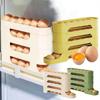 Slide Type Fridge Egg Rack Large Capacity Egg Storage Box Auto Rolling Egg Organizer  Kitchen