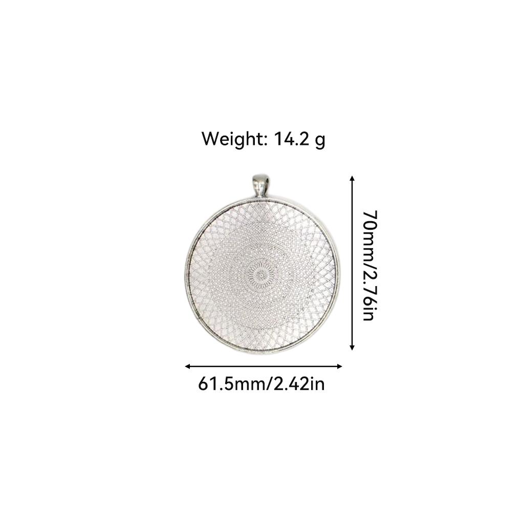 Women Men Vintage Style Round Pendant Base Necklace Hanging Decoration Jewelry Handmade Handicraft Accessories