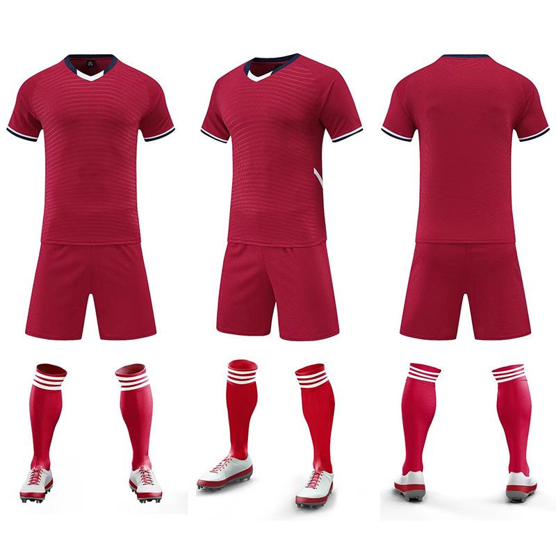 A Short-sleeved Football Training Jersey, a Football Jersey Set for Men and Women, and Short Sleeves Can Be Printed for Cross-border Children's 