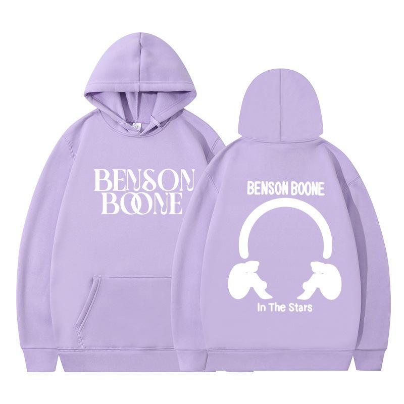 Hooded Sweater Harajuku Funny Benson Boone Sweater Long Sleeve Men's and Women's Pullover