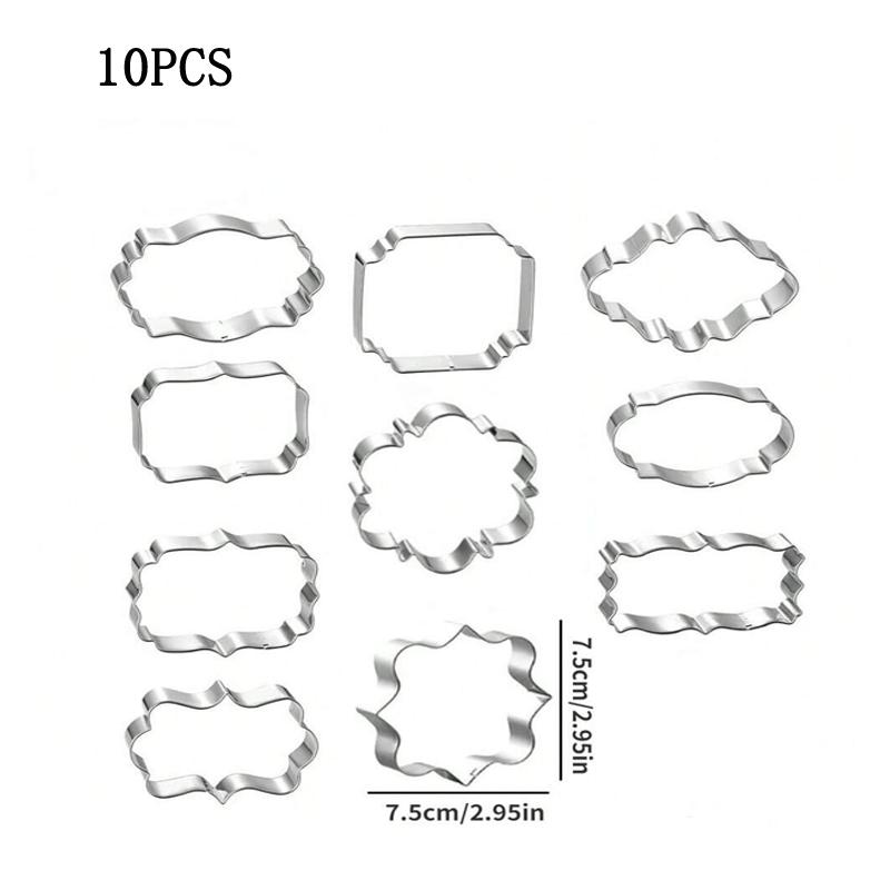 Stainless Steel Cookie Molds Cake Pastry Chocolate DIY Cutter Set Border Combination Kitchen Baking Decorating Accessories
