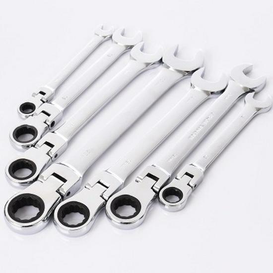 Automatic Dual-Purpose Ratchet Wrench: Quick, Labor-Saving Open-End and Box-End Tool for Auto Repair
