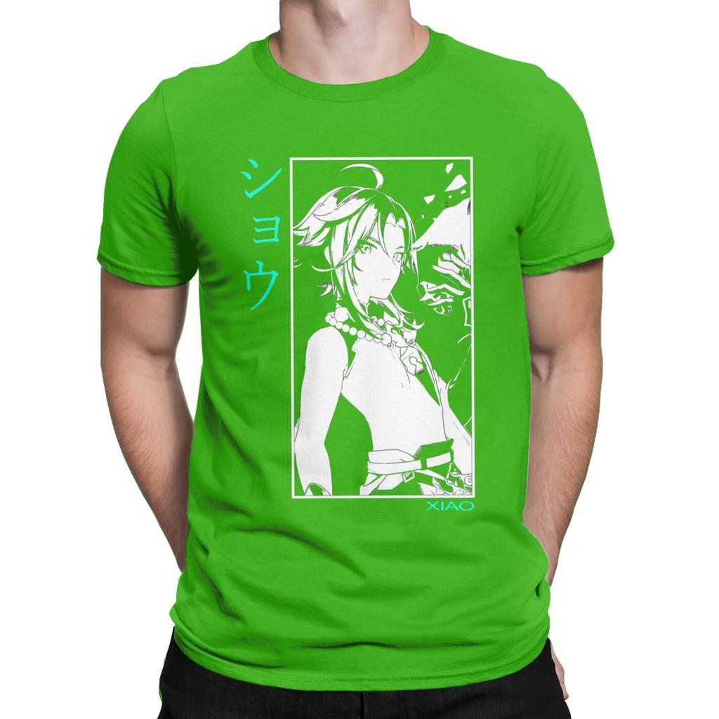 Men T Shirt Xiao Novelty Tees Short Sleeve Genshin Impact Anime Paimon Diluc Game T Shirt