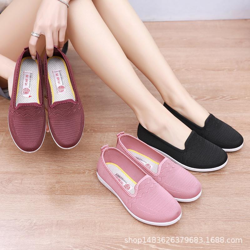Small size summer cloth shoes breathable knitted shoes comfortable flat casual net shoes