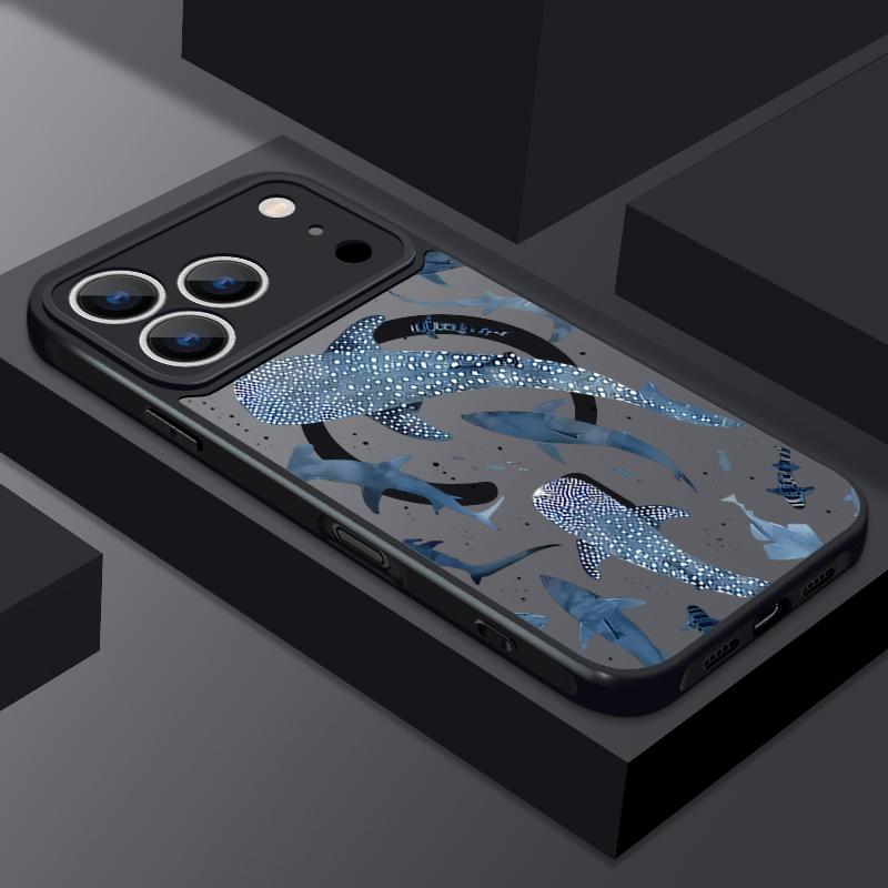 Sea Turtle Conch Whale Pattern Case For iPhone 17 Pro Max Funda iPhone 16 15 14 13 Pro Max Rugged Bumper Magnetic For Magsafe Shockproof Cover
