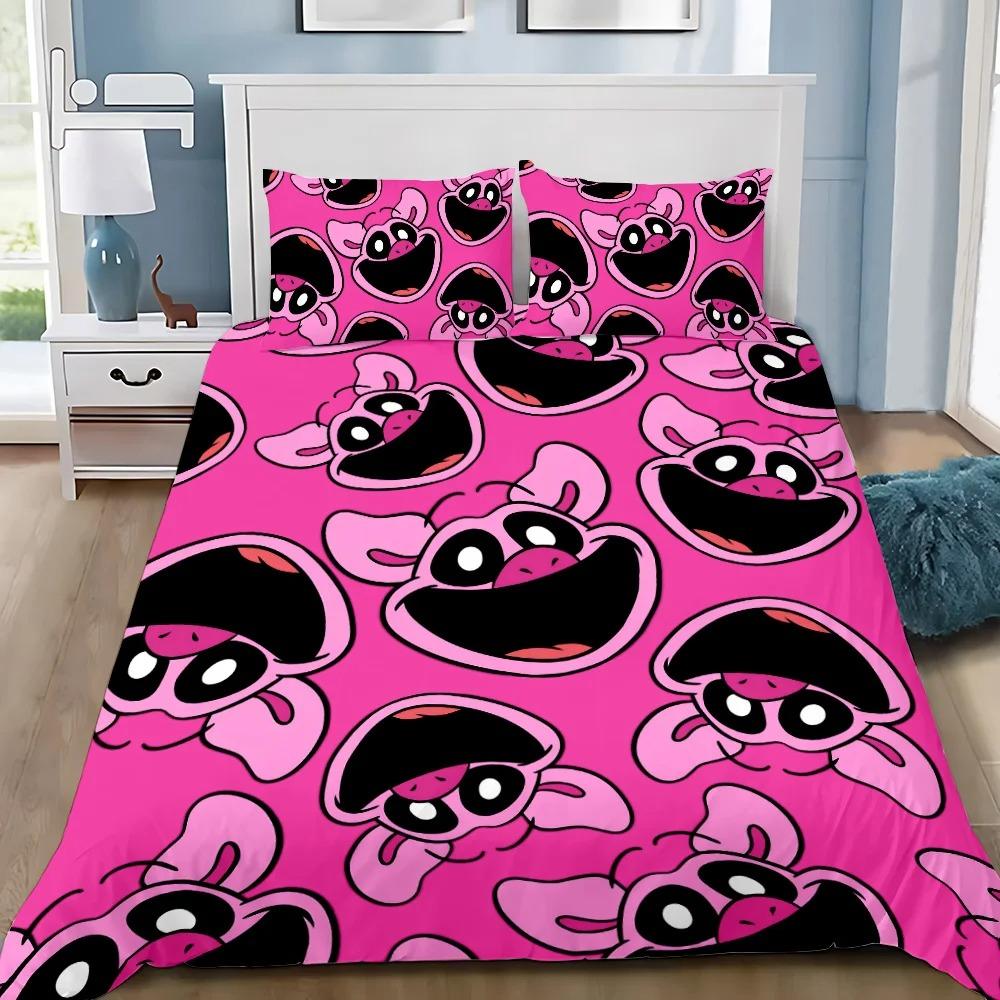 Duvet Cover Cartoon Smiling Critters Pillowcase Bedding Set Adult Boys Girl Bedroom Decoration Children Gift Single Double Size