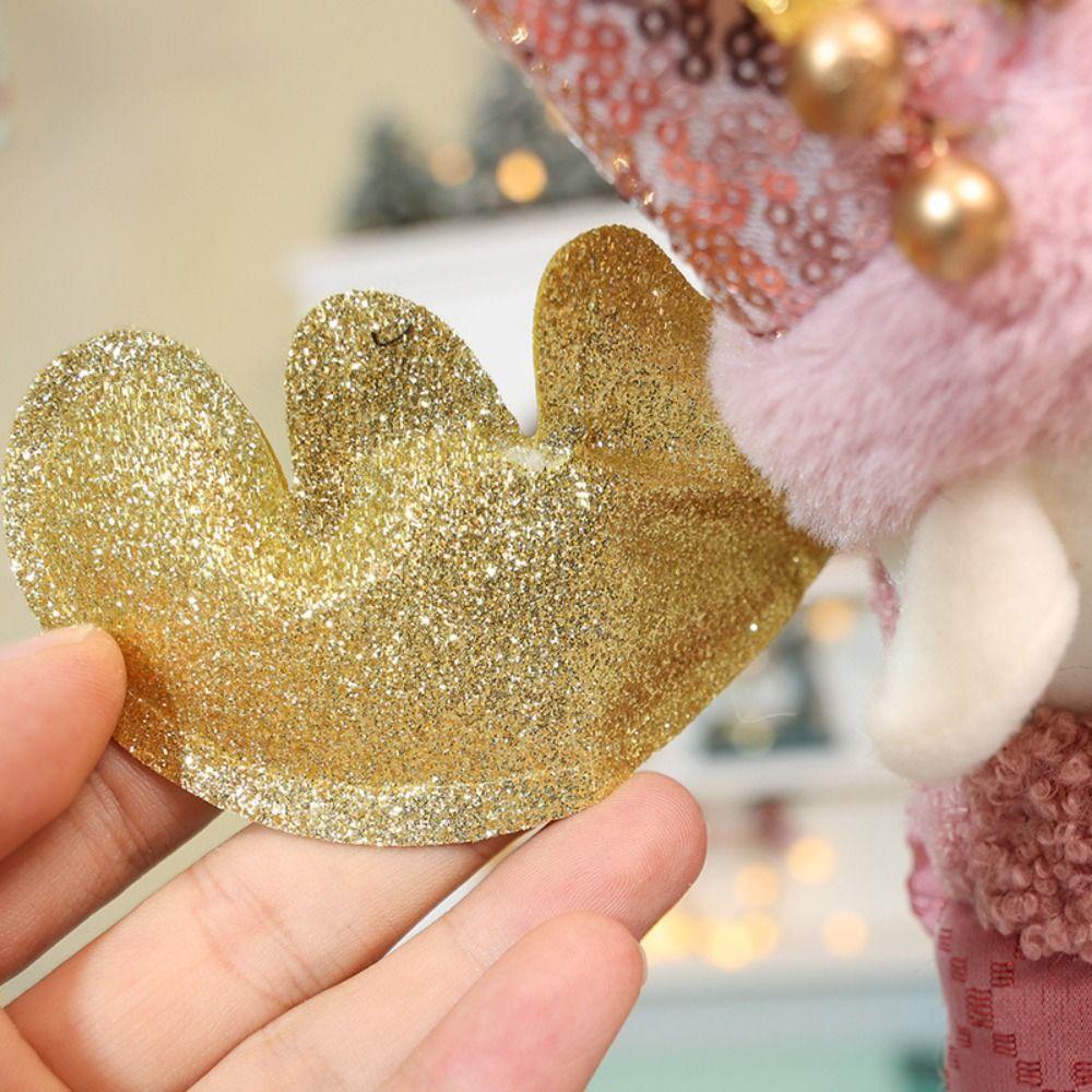 Pink Santa Claus Knitted Elk Doll New Christmas Snowman Xmas Ornament Cute Telescopic Doll