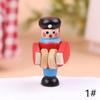 1:12 Dollhouse Miniature Wooden Train Simulation Christmas Nutcracker Soldier Model Toy Doll House Decor Dollhouse Accessories