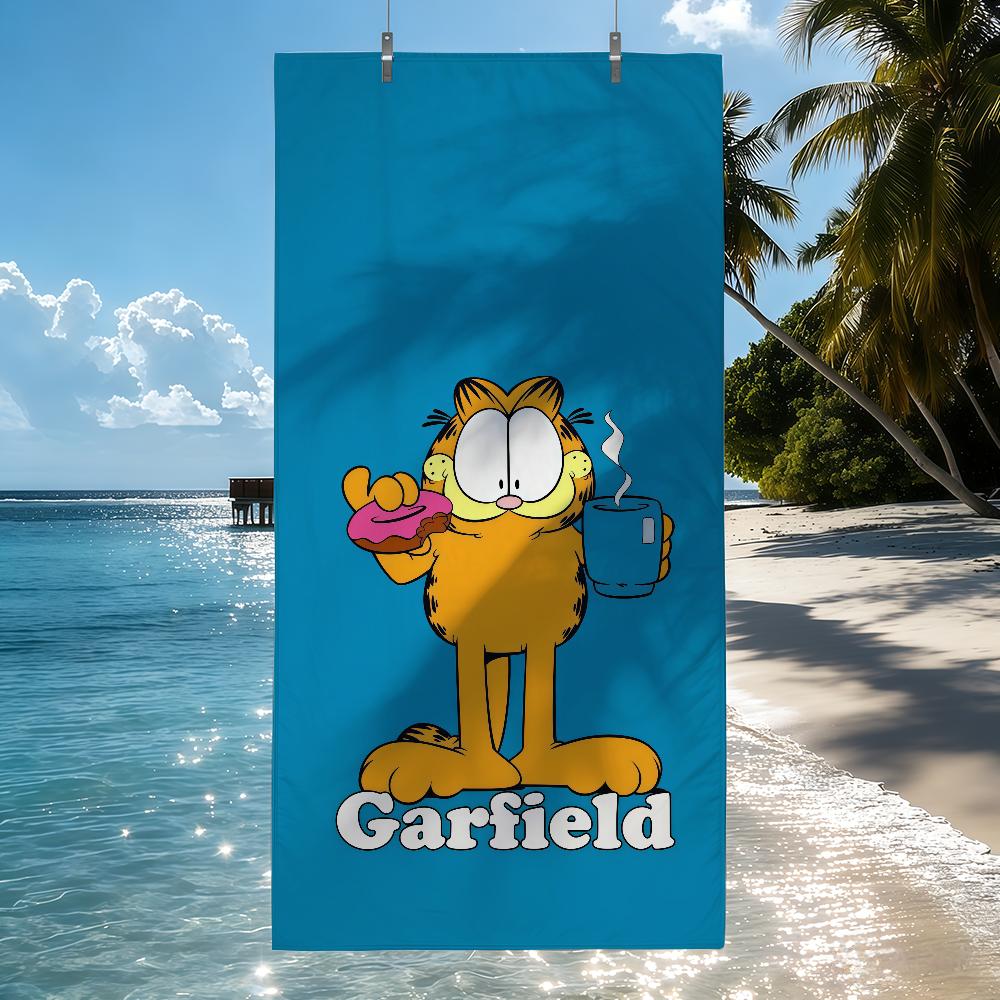 Cartoon G-Garfield Towel Quick Drying Beach Towels Are Suitable For Swimming Pools Camping Yoga And The Gym