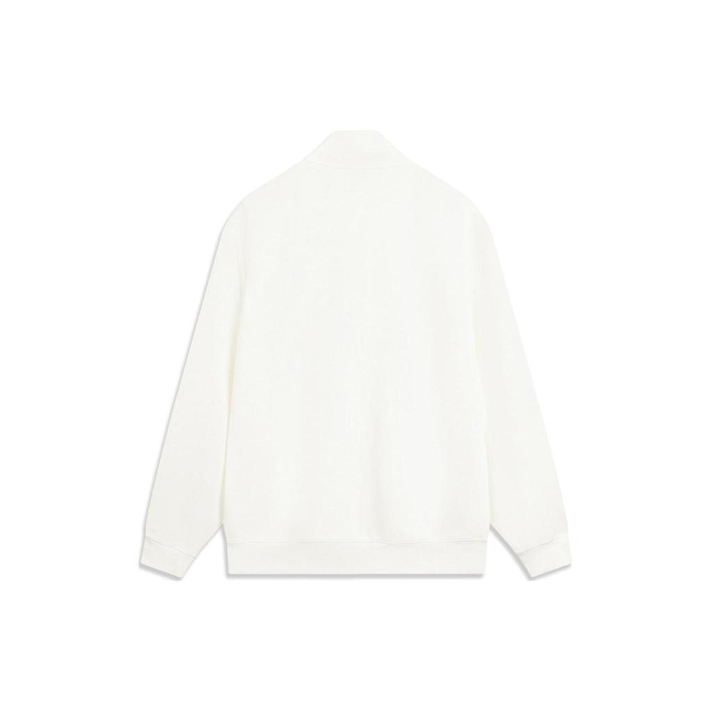 Li Ning Sports Lifestyle Series Chinese Character Stand Collar Knitted Jacket Men Jacket Off-White AFDT923-1