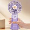 Cartoon Animal Handheld Fan 3 Speed Adjustable USB Rechargeable Summer Cooling Fan with Phone Holder Portable Travel Mini Personal Desk Fan