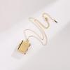 Multipurpose Square Choker Adjustable Chain Necklace with Sturdy Brass Pendant Fashion Accessory for Trendy Women