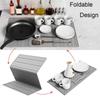 Foldable Silicone Drain Mat For Kitchen Counter Dish Drying Heat Resistant Waterproof Multi Functional Kitchen Mat