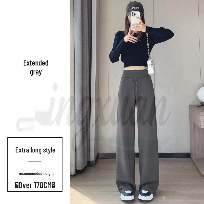 2026 Spring Women's High Waist Narrow Leg To Wide Leg Sweatpants