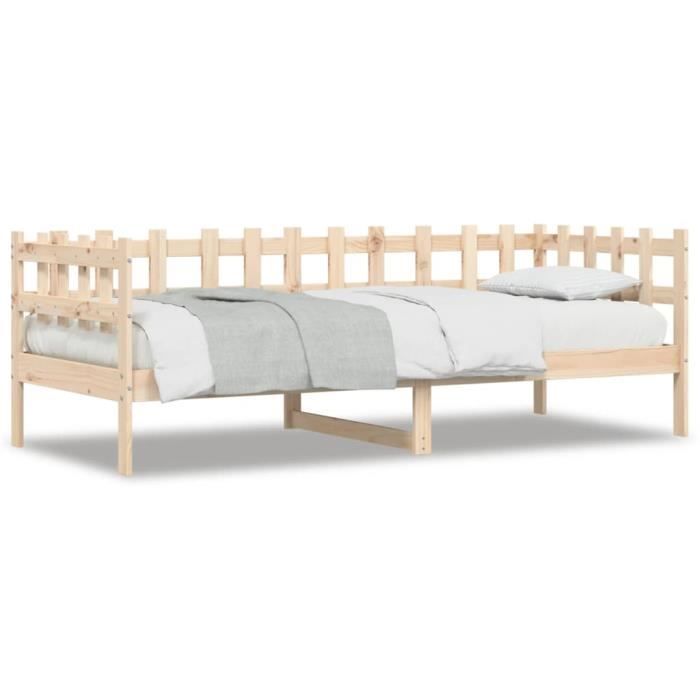 VidaXL Lit de jour 90x190 cm Bois de pin massif 840382