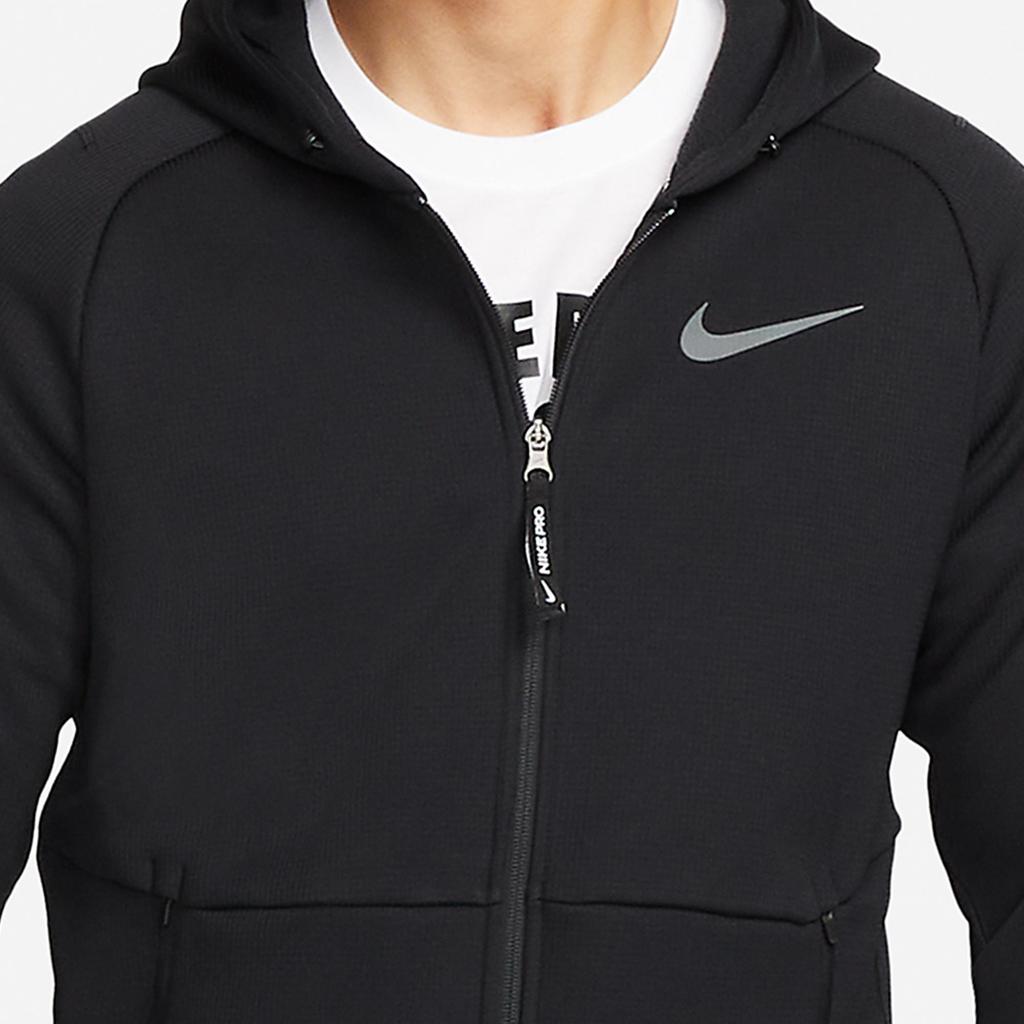 Nike Logolu Polar Astarlı Sıcak Antrenman Kapüşonlu Ceket Erkek Dış Giyim Siyah DD2125-010